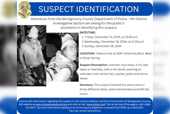 Montgomery County Police Seek Help to Crack String of Burglaries, Offer Reward for Tips Leading to Arrest