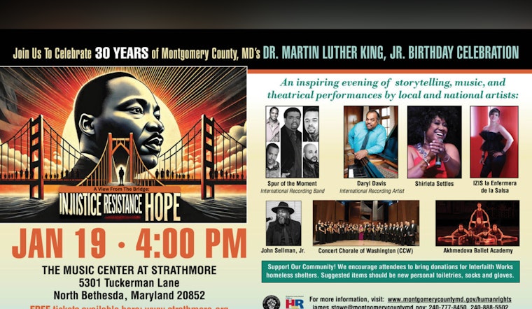 Montgomery County to Celebrate Dr. King's Legacy with Free Event and Community Service at Strathmore
