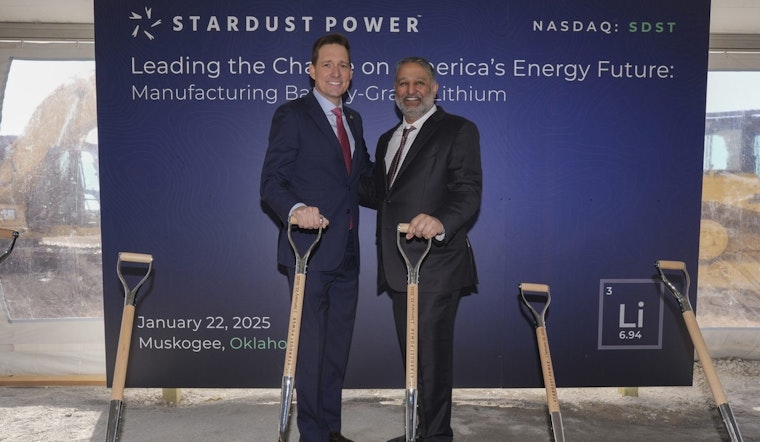 Muskogee Emerges as Lithium Powerhouse with $1.2 Billion Stardust Refinery Groundbreaking