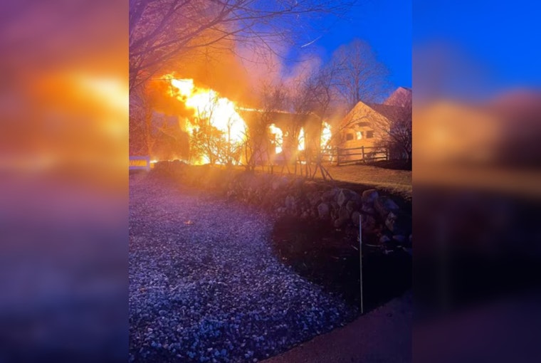 Natick Firefighters Overcome Downed Power Lines and Broken Hydrant to Contain Garage Blaze