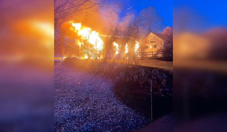 Natick Firefighters Overcome Downed Power Lines and Broken Hydrant to Contain Garage Blaze