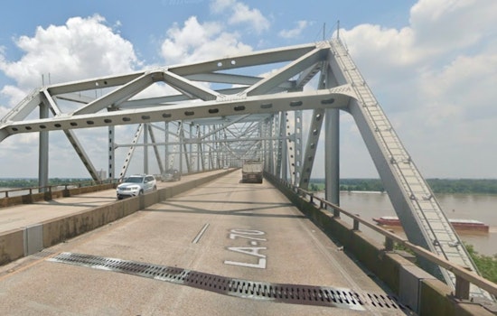 New Traffic Flow on LA 70 Near Sunshine Bridge as Construction Progresses