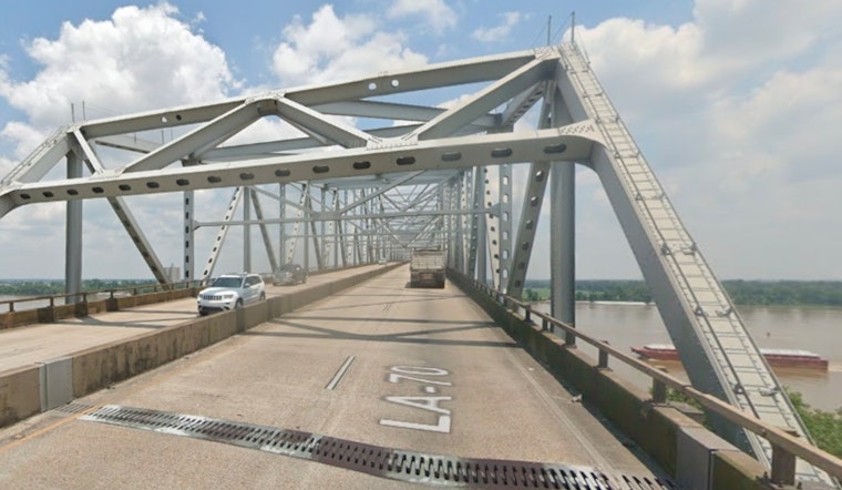 New Traffic Flow on LA 70 Near Sunshine Bridge as Construction Progresses