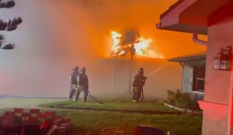 No Injuries Reported as Two Homes Engulfed in Flames in New Port Richey Blaze