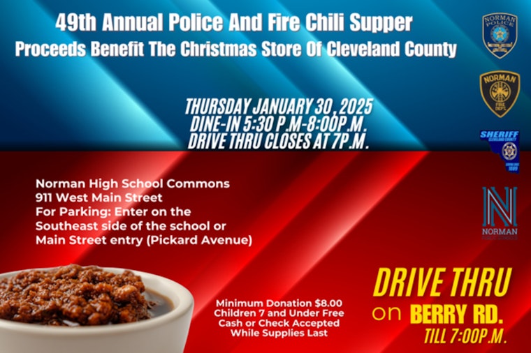 Norman Officials Host 49th Annual Chili Benefit Supporting Cleveland County Christmas Store on Jan 30