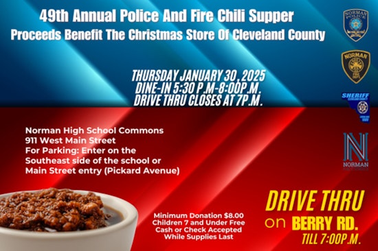 Norman Officials Host 49th Annual Chili Benefit Supporting Cleveland County Christmas Store on Jan 30