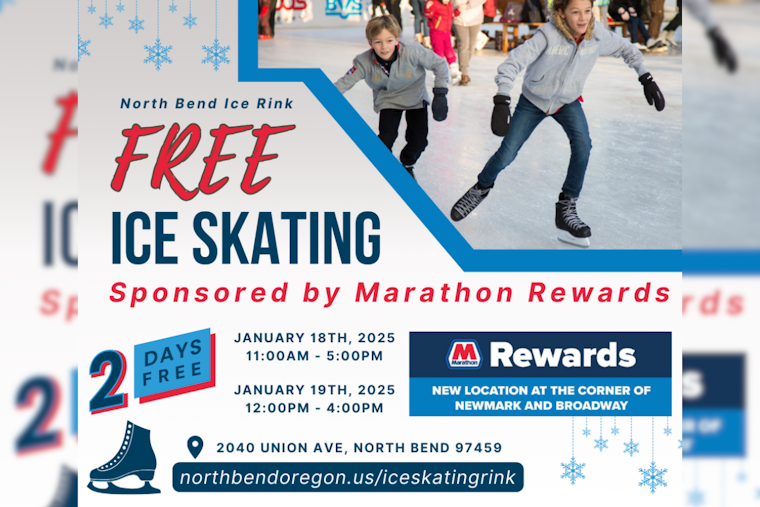 North Bend Offers Free Ice-Skating Weekend Courtesy of Marathon Rewards and Local Rink