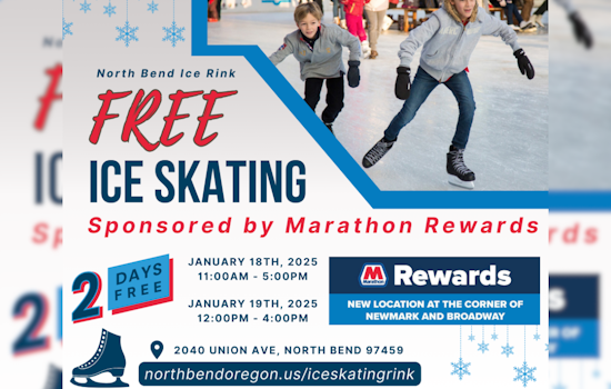 North Bend Offers Free Ice-Skating Weekend Courtesy of Marathon Rewards and Local Rink