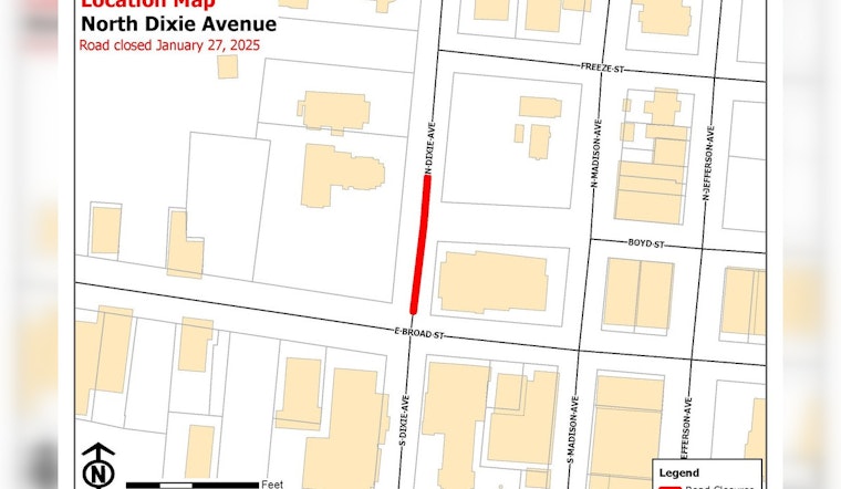 North Dixie Avenue Closure for Church HVAC Upgrade