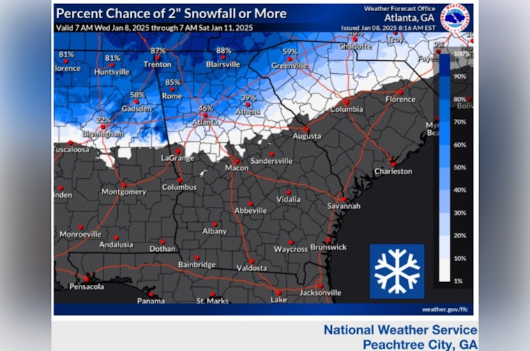 North Georgia, Including Dunwoody, on Alert for Winter Storm, Residents Urged to Prepare for Snow and Ice Accumulations