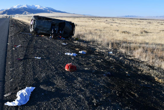 North Salt Lake Man Fatally Injured in Rollover Crash on Interstate 80 in Nevada