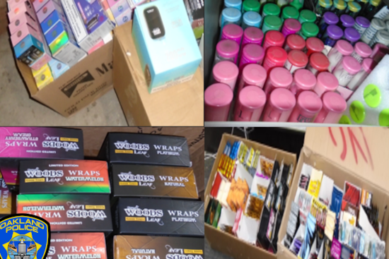 Oakland Police Raid Unlicensed Smoke Shop, Recover Stolen Forklift and Illegal Goods