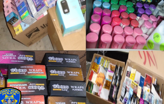 Oakland Police Raid Unlicensed Smoke Shop, Recover Stolen Forklift and Illegal Goods