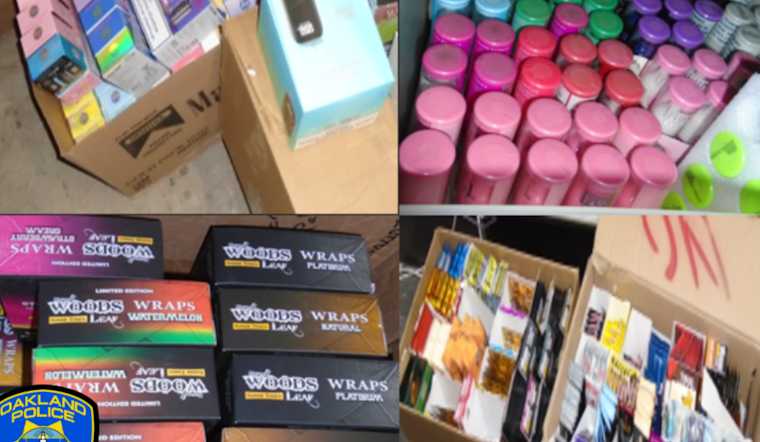 Oakland Police Raid Unlicensed Smoke Shop, Recover Stolen Forklift and Illegal Goods