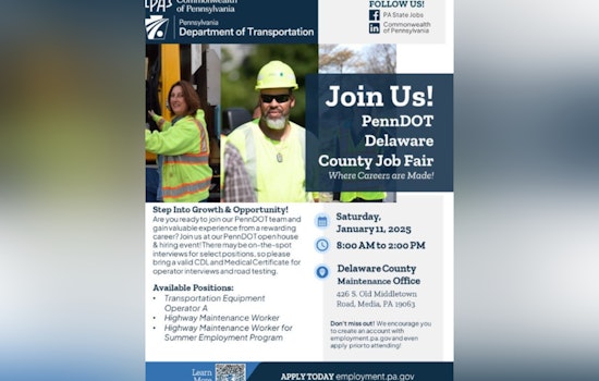 PennDOT Hosts Series of Job Fairs in Philadelphia Region with On-the-Spot Interviews for CDL Holders