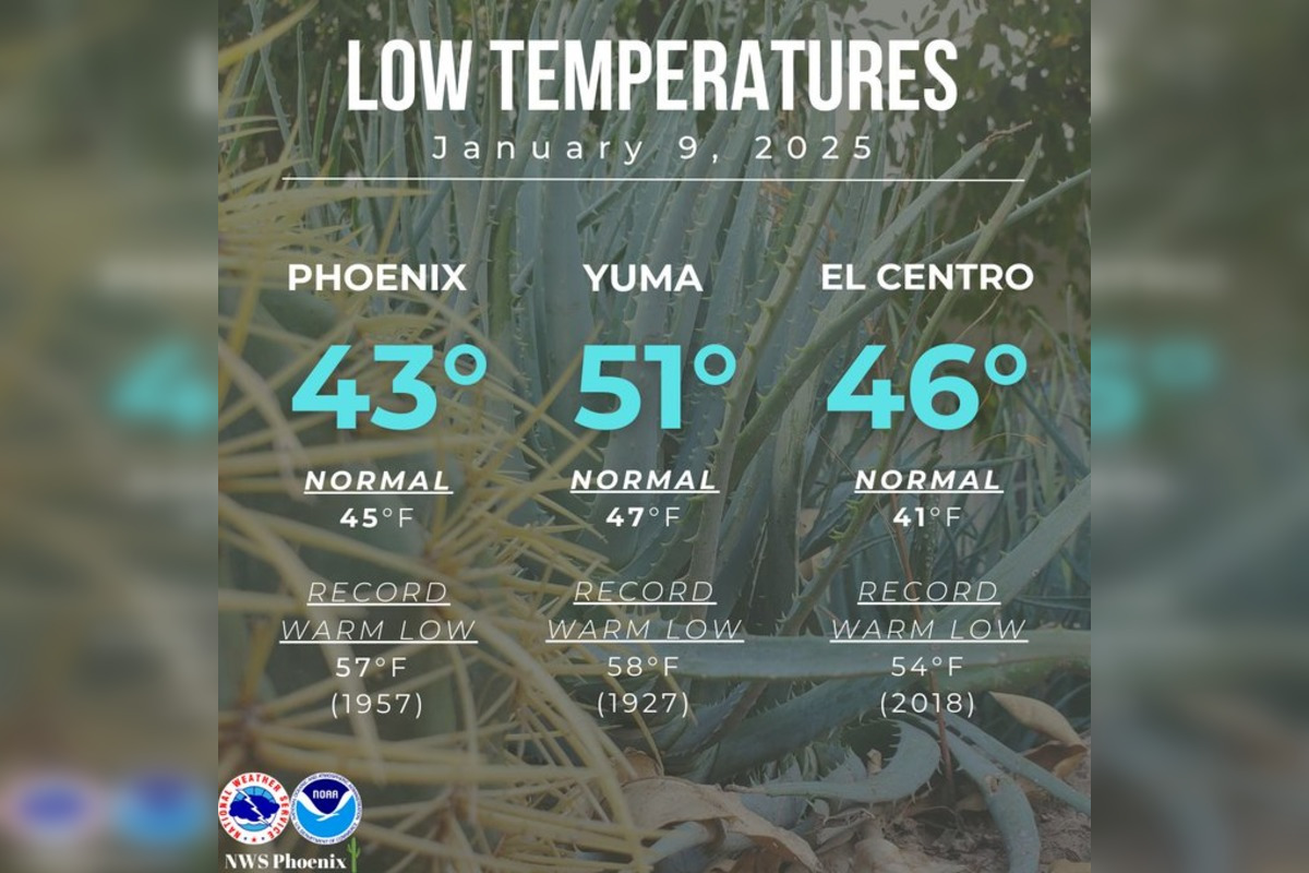 Phoenix to Enjoy Sunny Skies and Mild Temperatures in Week