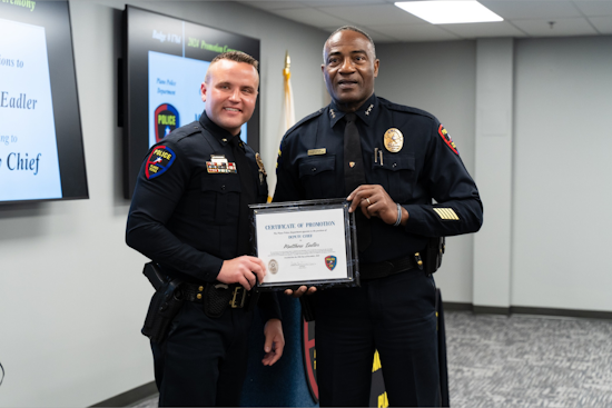 Plano Police Department Promotes Lieutenant M. Eadler to Deputy Chief, Celebrates His Dedication to Public Service