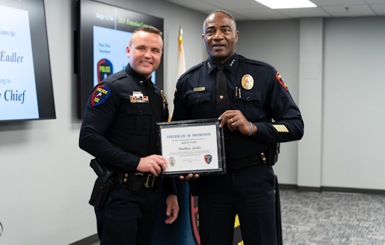 Plano Police Department Promotes Lieutenant M. Eadler to Deputy Chief, Celebrates His Dedication to Public Service
