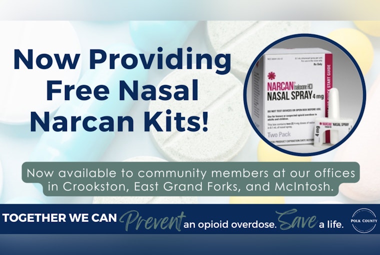 Polk County Public Health Offers Free Narcan Kits in Crookston, East Grand Forks, and McIntosh to Combat Opioid Overdoses