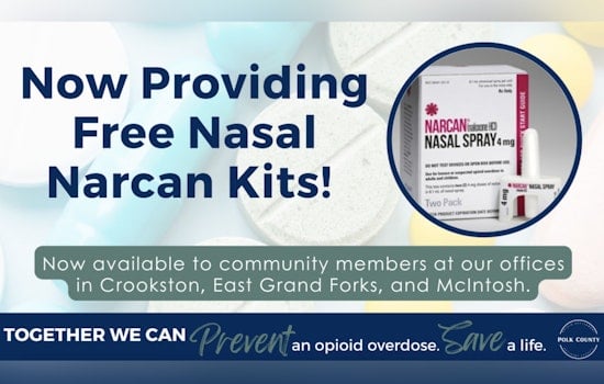 Polk County Public Health Offers Free Narcan Kits in Crookston, East Grand Forks, and McIntosh to Combat Opioid Overdoses