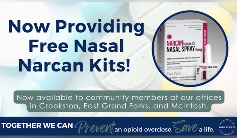 Polk County Public Health Offers Free Narcan Kits in Crookston, East Grand Forks, and McIntosh to Combat Opioid Overdoses