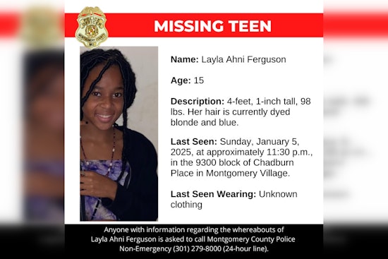 Public's Help Sought in Search for Missing 15-Year-Old Layla Ahni Ferguson in Montgomery Village
