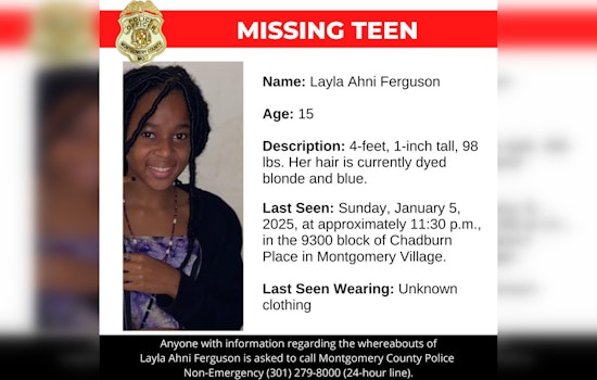 Public's Help Sought in Search for Missing 15-Year-Old Layla Ahni Ferguson in Montgomery Village