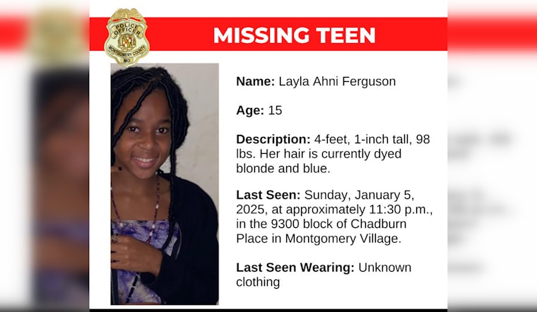 Public's Help Sought in Search for Missing 15-Year-Old Layla Ahni Ferguson in Montgomery Village