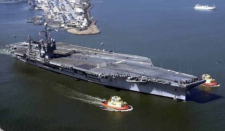 Retired USS John F. Kennedy Sets Sail on Final Voyage to Texas from Philadelphia for Dismantlement