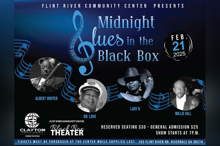 Riverdale's Flint River Community Center to Host "Midnight Blues in the Black Box" Event on February 21