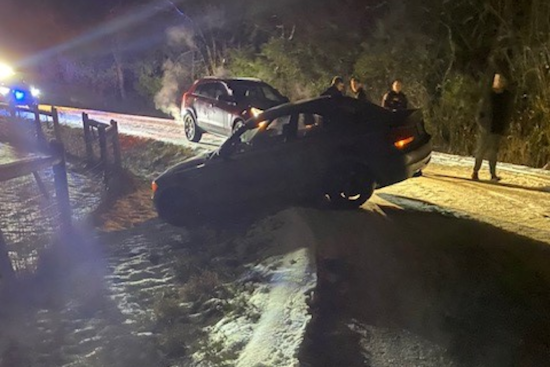 Rutherford County Driver Escapes Unhurt as Ice Sends Car Skidding Near Christiana