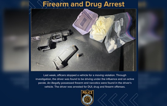 Sacramento Police Seize Drugs and Firearm, Arrest DUI Suspect on Active Parole During Traffic Stop