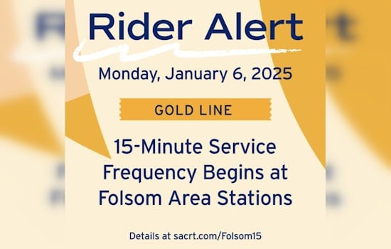 SacRT Resumes Enhanced Weekday Light Rail Service in Folsom with 15-Minute Intervals