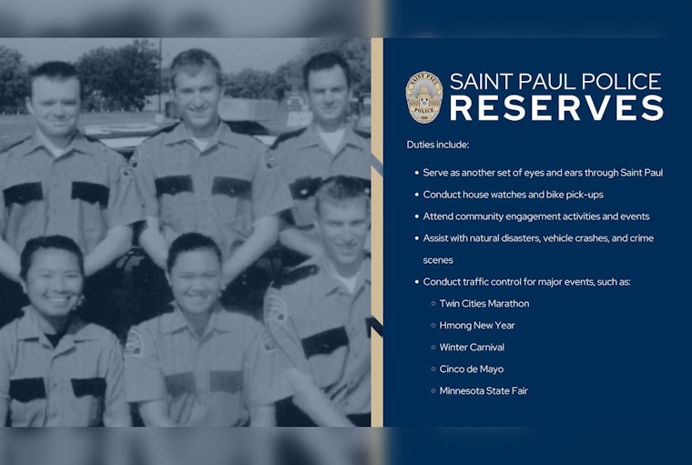 Saint Paul Police Department Seeks Community Volunteers for Reserve Officer Program