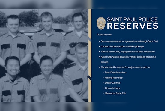 Saint Paul Police Department Seeks Community Volunteers for Reserve Officer Program
