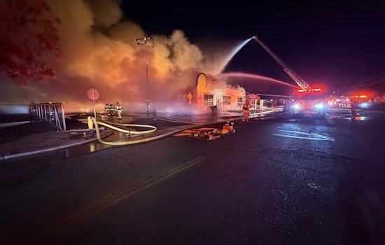 San Bernardino Cabinet Factory Engulfed in Flames, Evacuations Ensue as Firefighters Battle Overnight Blaze