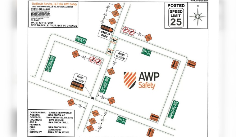 San Simon Begins Vital Water Infrastructure Project; Downtown Traffic Diverted with Detour Plan in Place