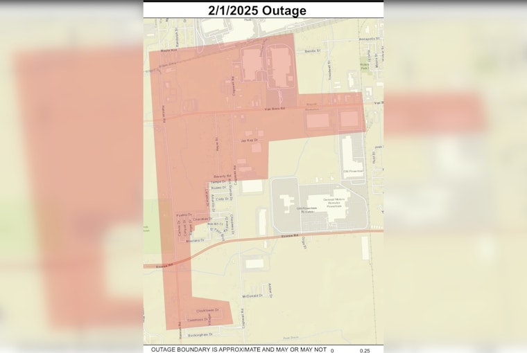 Scheduled Power Outage to Affect 350 Customers in Wayne and Romulus on February 1