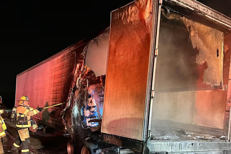 Semi-Truck Carrying 42,000 Pounds of Margarine Catches Fire on Michigan's I-69
