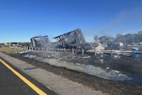 Semi-Truck Carrying Eggs Erupts in Flames on I-75 in Riverview, Causing Extensive Traffic Delays