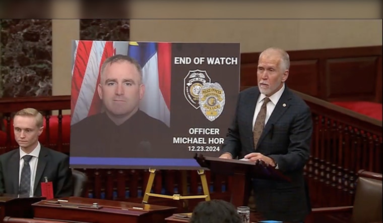 Senator Thom Tillis Honors Fallen Greensboro Police Officer Michael Horan on Senate Floor
