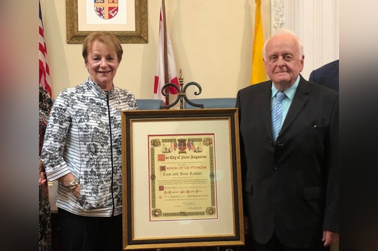 St. Augustine Honors Legacy of Tom Rahner With Flag Tribute at City Hall