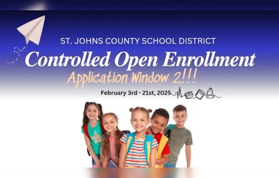 St. Johns County's Controlled Open Enrollment Applications Now Open for 2024-2025 School Year