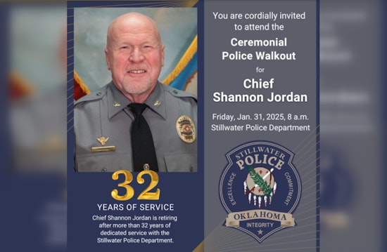 Stillwater Police Chief Shannon Jordan Retires After 32 Years, Acting Chief Appointed as Search for Permanent Successor Begins