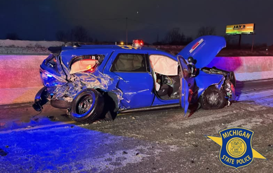 Suspected Drunk Driver Arrested After Striking Michigan State Police Car on I-75 in Saginaw County