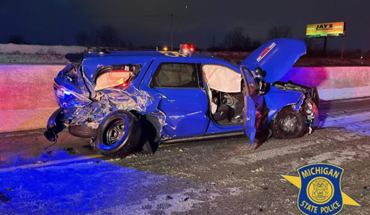 Suspected Drunk Driver Arrested After Striking Michigan State Police Car on I-75 in Saginaw County