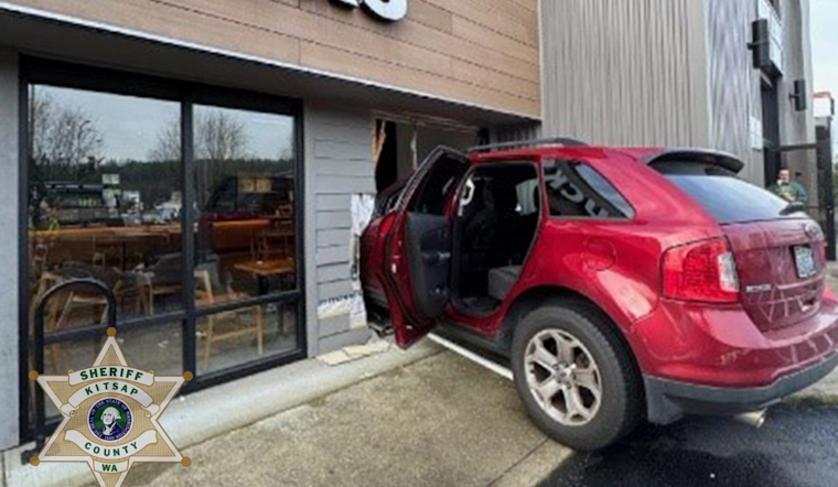 SUV Plows Into Silverdale Starbucks, Injures Customer; Authorities Investigating Cause