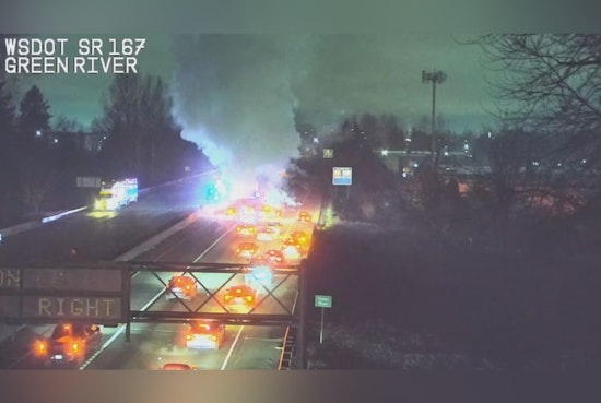 Tacoma Man Suspected of Vehicular Assault in Fiery Wrong-Way Crash on SR 167