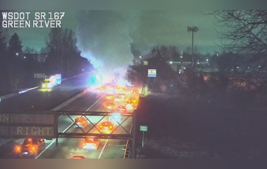 Tacoma Man Suspected of Vehicular Assault in Fiery Wrong-Way Crash on SR 167