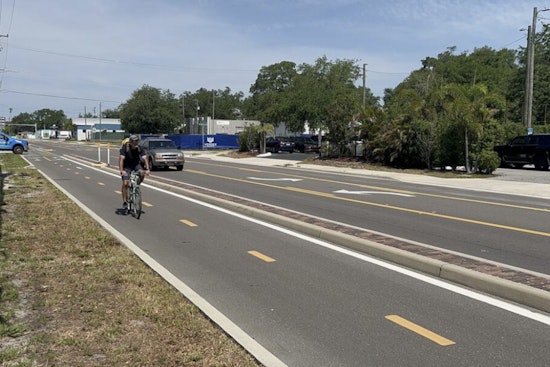 Tampa's Green Spine Cycle Track Expansion Brings More Miles for Cyclists and New Parking Spaces